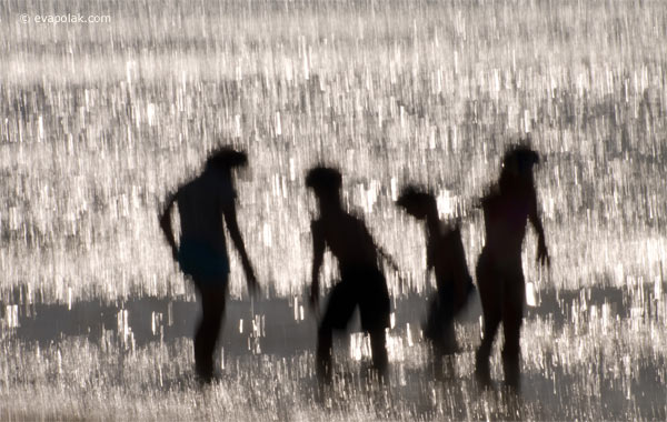 people children Silhouette beach water